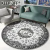 Tide brand Carpets flower round the living room carpet bedroom ins personality basket computer chair slip mats