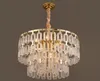 The New Design Crystal Glass Chandelier Luxury Gold LED Chandeliers Pendant Lamps Lights Lighting For Living Room Decoration