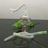 Rökning rör mini vattenpipa glas bongs färgglad metallform färgglad skelettkokare