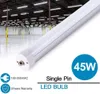 Luzes de tubo LED 8FT 6500K 45W Pin único FA8 LED Tubos T8 8 Ft Fixture 8 Feeet LED Fluorescente Lâmpada AC85-265V + Estados Unidos