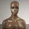 Realistisk glasfiber mannequin huvud byst svart hud för peruk smycken och hatt B69133011