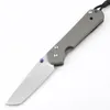 2020 CR Knives Large Coltello chiudibile tascabile Sebenza 21 D2 Tanto Point Stone Wash Blade CNC TC4 Manico in lega di titanio con fodero in pelle