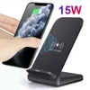 Free LOGO 15W / 50W Qi Wireless Charger Stand For iPhone 17 16 15 15pro 15promax 14promax 14 13 12 11 Samsung S24 S23 S22 S9 Fast Charging Dock Station Phone Charger