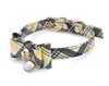 2020 Pet Outing Diagonal Mesh Dog Bow Tie Collar Small and Medium Pet Dog Bell Collar New British Plaid Pet Collars