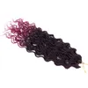 18 pouces ondulés sénégalais torsion Crochet cheveux tresses cheveux bouclés tressage vague se termine extensions de cheveux synthétiques pour les femmes noires LS32