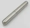 100st rostfritt stål silver cigarrrör cylindrisk metall bärbar singel cigarrlåda tråd ritning slipning cigarrtillbehör sn1274