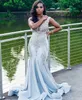 Luxus Strass Brautkleider Meerjungfrau Braut trägerlose Brautkleider Spitze Applikationen Kristall Perlen Mantel Säule nach Maß Plus Größe