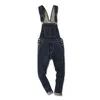 2020 nouveaux hommes Harajuku Denim salopette hommes Version coréenne des pieds d'auto-culture Stretch jeans sangle bleu Trouse296C