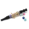 Handgemaakte bling metalen mond tips waterpijp mondstuk tips hanger shisha dier schedel vormige filter sieraden diamant rookleiding tool gratis DHL