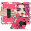 Coque hybride colorée, résistante aux chocs, rotative à 360 degrés, pour iPad air2 Pro 9.7 10.2 11 air4 10.9, Galaxy Tab A T290 8.4 T307 10.1 T510 A7 T500