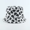 Nouveau Mode Amour Coeur Imprimer Seau Chapeau Réversible Pêcheur Casquettes Femmes Gorras Pour Amant Valentine Maman Femme Cadeaux