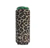 Slim Can Sleeve Sunflower Neoprene Aislante Cooler Baseball Can Holder Fundas para botellas de agua Funda para botellas Bolsa Leopard Flower 10 estilos mixtos