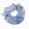 Korean Sweet Mesh Flower Scrunchie Women Girls Elastic Hair Bands Butterfly Hair Ponytail holders Hair Accessories