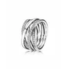 Alta calidad 925 anillo de plata esterlina estilo Pandora joyería de moda hombres diamantes anillos de compromiso de boda para mujeres
