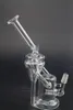 Double Cone Recycler Dab Rigs Hookahs Inline Filter Glass Water Bongs Unique Design 8.6Inch 14mm Joint