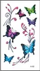 Körperkunst wasserdichte temporäre Tattoo Aufkleber für Frauen schöne 3D -Farben Schmetterling Rose Großer Arm Tatoo Ganz QC26091308585