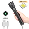 NIEUW P902 Strong zaklamp USB -oplaading Elektrische hoeveelheid Display P90 ZOOM 26650 Strong Light Flashlight1305991