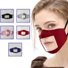 Surdomute designer Masque facial Protection pour adultes et enfants avec fenêtre transparente Masques pour la bouche en coton visible Masque lavable et réutilisable