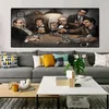 Современная картина на холсте «Гангеры», художественный принт от Big Chris Art, «Гангстеры, играющие в покер», постер на стену, художественная картина для гостиной7327640