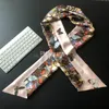 Бабочка печати 100 шелковый шейный платок шарф обертывания женская мода очаровательные аксессуары для одежды T2007293078218