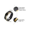 2020 Nieuwe Mode Tungsten Carbide Wedding Bands 6Mm Gold Line Ring Black Matte Afgewerkte Mannelijke Engagement Mannelijke Sieraden