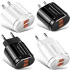 Podwójne porty 5 V 3.1A UE US Wall Charger Plug 1USB QC3.0 Adapter ładowarki dla Samsung S8 S9 S10 iPhone 12 13 14 15 PC PC PC PC