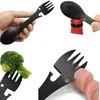 Pocket Multi Function Fork Spoon Sknife Bottle Tool Tool Hand Tool Stainless Steel Stefool Survival EDC Tableware