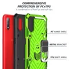 Para Samsung A21 A11 A01 para Motorola E 2020 para LG Aristo 5 Hybrid Armor Ring Holder Case Tpupc Tapa posterior D14116259