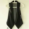 Gilets pour femmes 2021 Arrivée Printemps Femme Costume Gilet Noir Gris Vestes sans manches pour femmes Slim Gilet Tops Plus Taille S ~ 3XL Bureau1