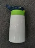 BPA 무료 Nozzel 더블 벽 진공 커피 잔 A02와 12 온스 승화시피 컵 스테인레스 스틸 텀블러 화이트 아기 병