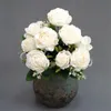 Fausse Rose Melaleuca (9 têtes/bouquet), 18.11 pouces de longueur, Simulation de Roses de printemps pour la maison, fleur artificielle décorative de mariage