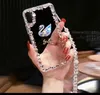 Casos de telefone de cisne de diamante Shining Strass Back Cover para Samsung S10 Lite S9 Plus Note 8