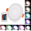 Rond / vierkant RGB LED-paneel Licht + Afstandsbediening 6W / 9W / 16W / 24W Inbouw LEIDEN Plafondpaneel Licht AC85-265V + Driver