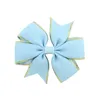 50st Phnom Penh Solid Grosgrain Ribbon Bows Clips Hairpin Girl's 3 "Hårbågar Boutique Hair Clip Headware Kids Hair Tillbehör