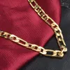 Fashion 18K Real Gold Plated Figaro Chains Necklace Bracelet For Men Necklaces Bracelets With 18K Stamp Hot Men Jewelry Free Shipping