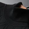 Men's Sweaters Winter Turtleneck Men Sweater Fashion Slim Fit Black Personality Diamond Lattice Design Chompas Para Hombre Mens Sweaters1