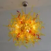 Gele Bal Lampen 100% Handgeblazen Glazen Kroonluchter Verlichting led-lampen Kroonluchters indoor home Woonkamer Decoratie