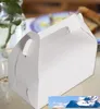 12.19 Yan 50pcs kraft cardbard boxes cookies gift boxes white cardboard cake boxes with handle 155x80x60mm