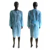 Dokunmamış Koruyucu Giyim Tek Kullanımlık İzolasyon Abiye Vestidos De Aislamiento Anti Toz Açık Koruyucu Giyim Tek Kullanımlık Yağmurluklar