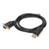 Adaptador de Cable convertidor DisplayPort a VGA de 1,8 M, adaptador de Cable DP macho a VGA macho, Conector de puerto de pantalla 1080P para proyector HDTV