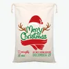 Wholesale 50pcs/lot Large Santa Sacks Drawstring Christmas Gift Wrap Canvas Sack Gift Bag New Arrival 50x70cm For Kids SN1594