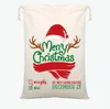 Çocuklar SN1594 İçin Toptan 50pcs / lot Büyük Santa Sacks İpli Noel Hediye Paketi Tuval Çuval Hediye Çanta Yeni Geliş 50x70cm