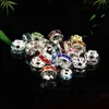 EPACKET DHL 8mm Koppar Silver Diamond Ring Multi-Color Rhinestone Copper Spacers DIY Wild Funktion Tillbehör DFDWZ004 Spacers