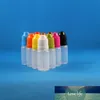 100 conjuntos 8 ml (1/4 oz) Garrafas de plástico garrafas de prova de prova dicas líquido de vapor pe líquido