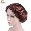 Billigaste Silk Satin Sova Cap Solid Färg Andningsbar Bandana Natt Sovande Turban Hat Headwrap Bonnet Kvinnor Huvudskydd För Hårvård