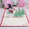 3D Pop Up Merry Chirstmas Tebrik Kartları Çan Santa Claus Geyik Kardan Adam Noel Hediye Kartpostallar Şenlikli Parti Malzemeleri