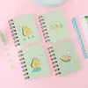 A7 Cartoon Avocado Rollover Mini Portable Coil Notepad Diary Book Exercise Book School Office Stationery Supply