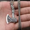 Odin Norse Viking Wolf och Raven Ax Amulet Witchcraft Pendant Halsband Wicca Pagan Slavic Perun Axe Jewellery Drop 20203087
