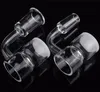 Top Quality Splash Guard Quartz Banger With 10mm 14mm 18mm Male Female 4mm Opaque Bottom Quartz Nails For Glass Bong Smoking