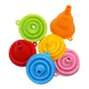 Mini Silicone Silicon Gel Foldable Retractable Collapsible Style Funnel Hopper Kitchen cooking tools Free Shipping LX2466